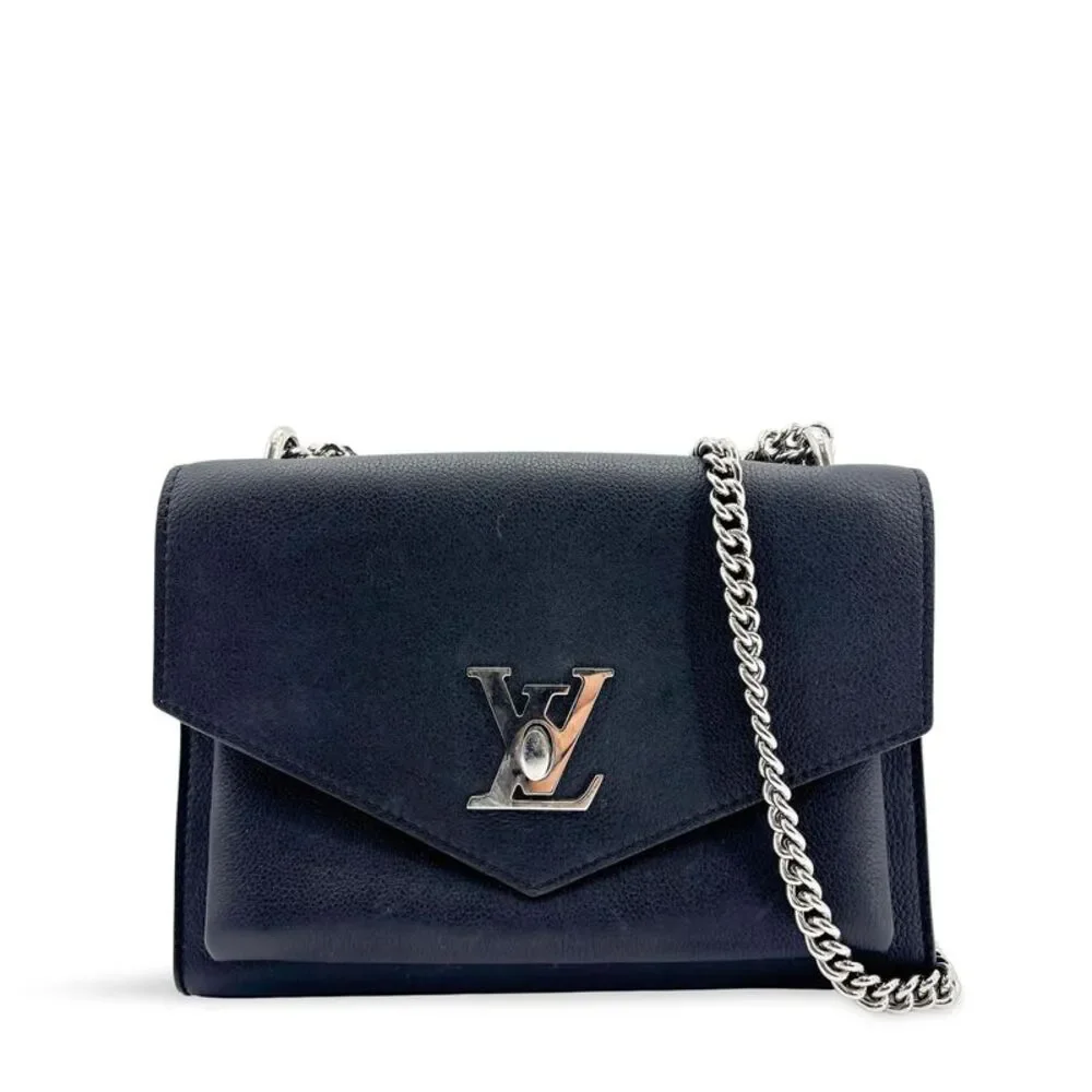 Louis Vuitton Lockme II BB Chain Shoulder Bag Navy